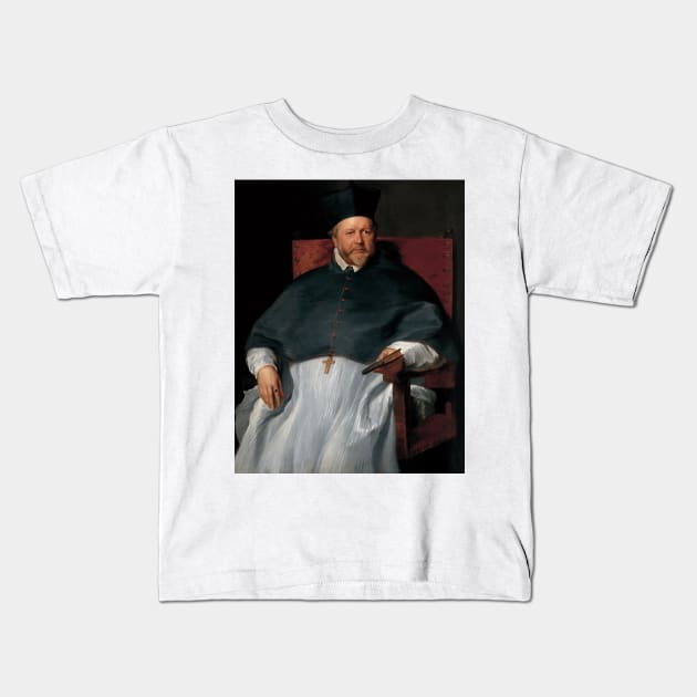 Bishop Jan van Malderen by Anthony van Dyck Kids T-Shirt by Classic Art Stall